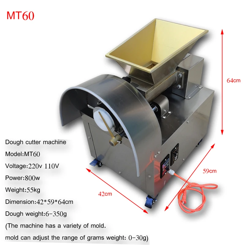 Small Dough Cutter Machine For Pizza Bread Dumpling Mantou Dosage Extruder Dough Divider Machine Weight Adjustable