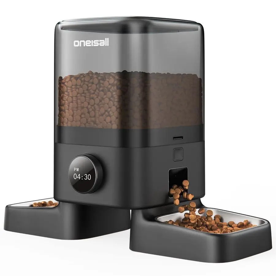 

Автоматическая кормушка для 2 кошек, 20 стаканов, 5 л, автоматический дозатор корма для кошек, для мелких домашних животных, с таймером