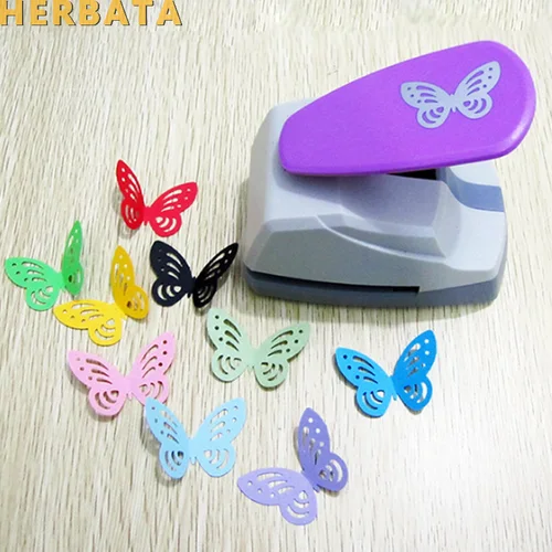 Perforadora de papel 3D de mariposa de 4,7 cm para álbum de recortes, fabricación de tarjetas, manualidades DIY, herramienta cortadora perforadora de mano