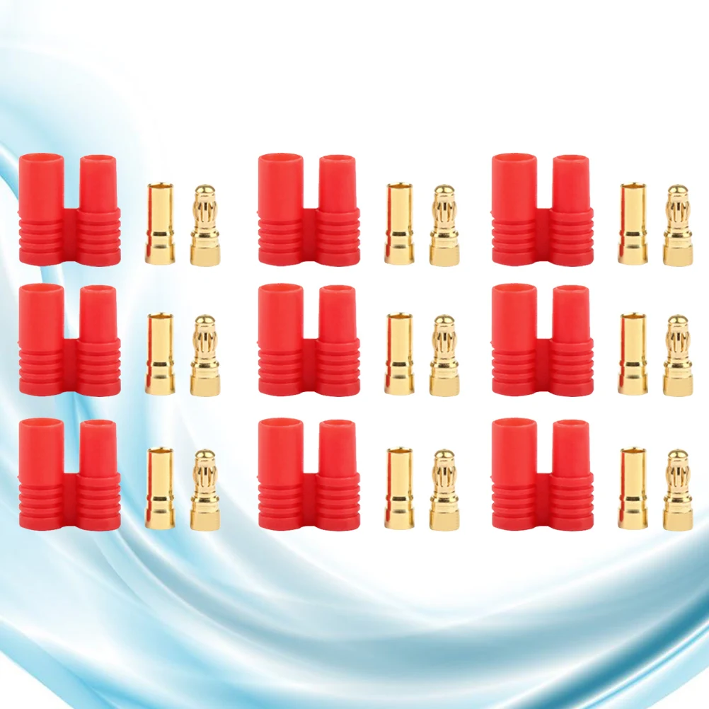 

Connectors 10 Sets Male Female Plugs Gold Plated Large Current Banana RC DIY ESC Motor