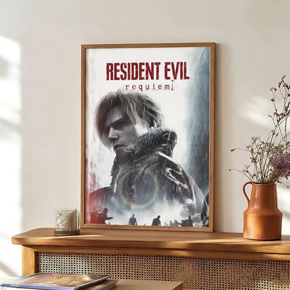 game L-Leon Kennedy Poster Self-adhesive Paper Print Home Living
