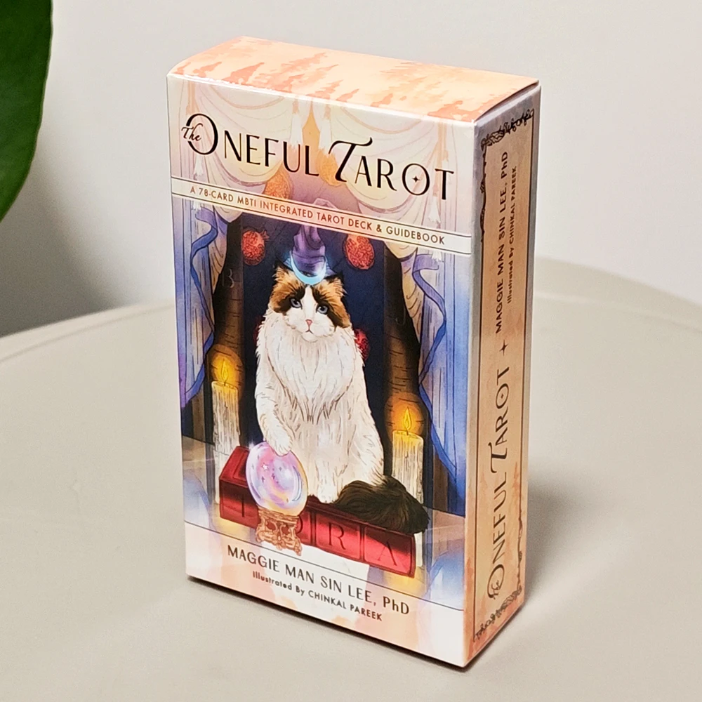 Oneful Tarot Deck 10.3*6cm 78-Card MBTI Integrated Tarot for Cat & Dog Lovers Kawaii Animal Art