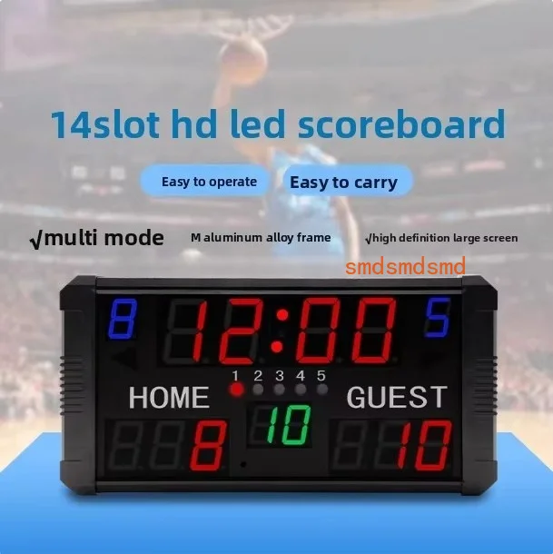 Basketball game electronic scoreboard 24 seconds countdown badminton led timer scoreboard