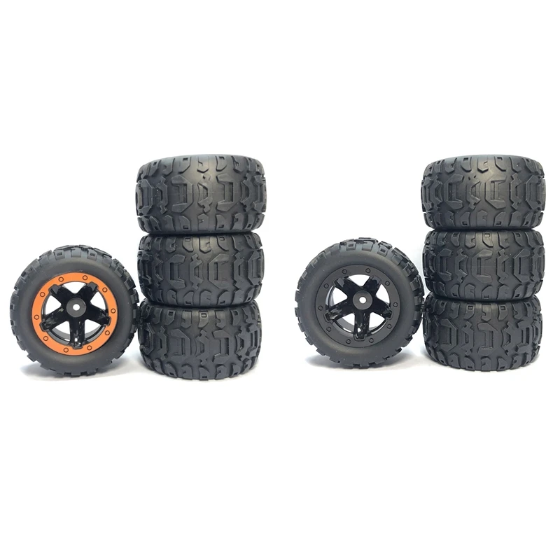 

4Pcs Large Tire Widened Tyre Wheel For Wltoys 144001 144010 124017 124019 12428 Haiboxing 16889 RC Car Parts