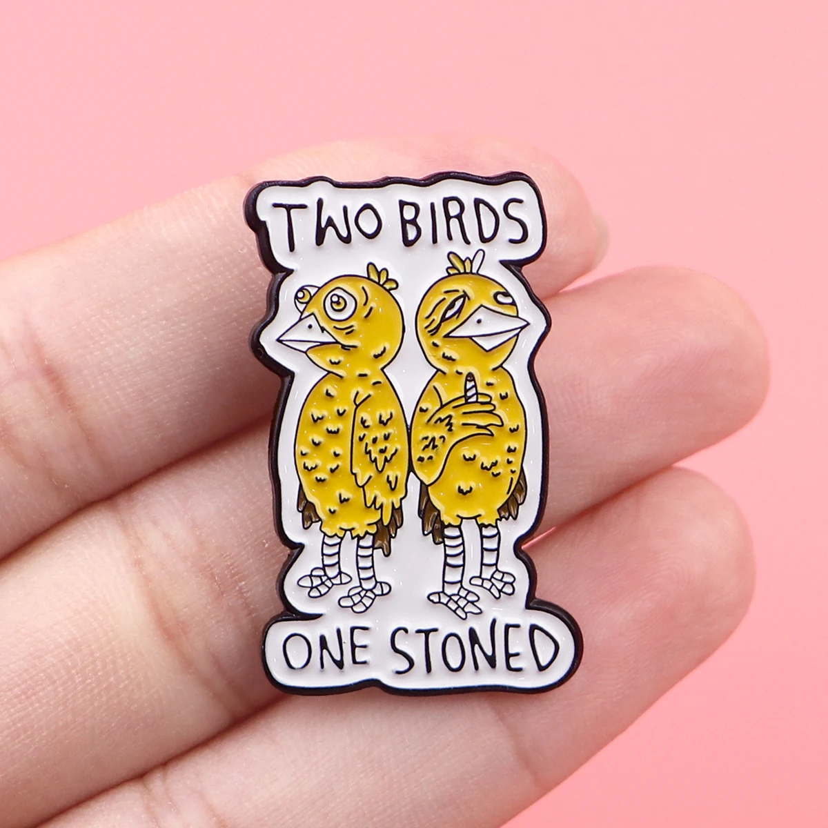Cute Inspiring Phrase Brooches for Women Opossum Enamel Pins Badges Lapel Pins Funny Jewelry Clothing Accessories Friends Gift
