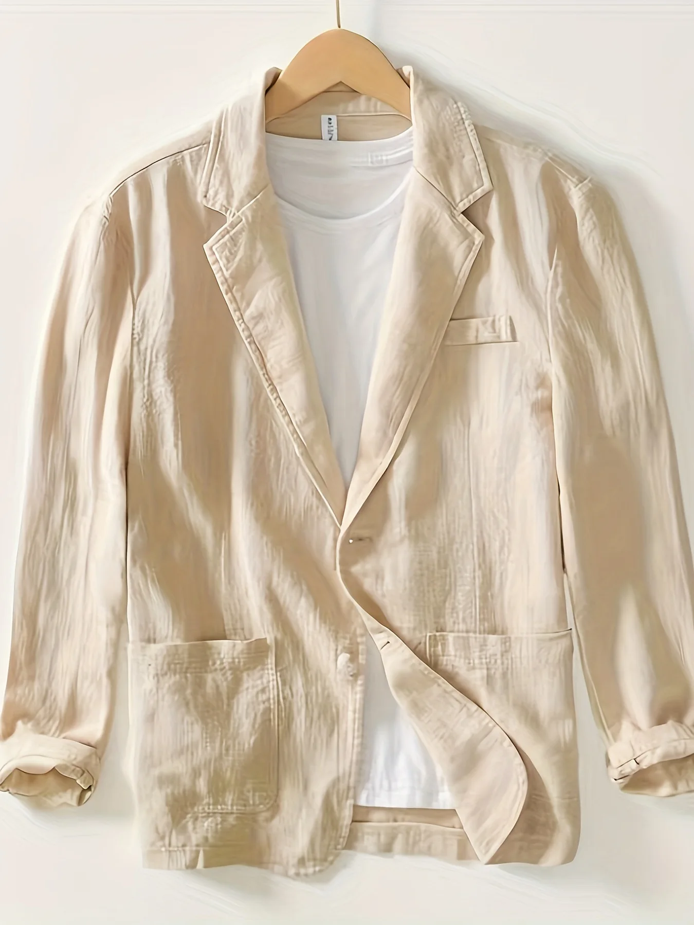 Men's Suit, Business Casual, Loose and Fashionable, Solid Color, Single-layer Top, Jacket, Versatile