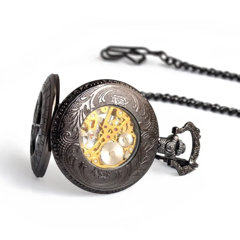New mechanical pocket watch Big Dipper Compass mechanical pocket watch large hollow mechanical pocket watch