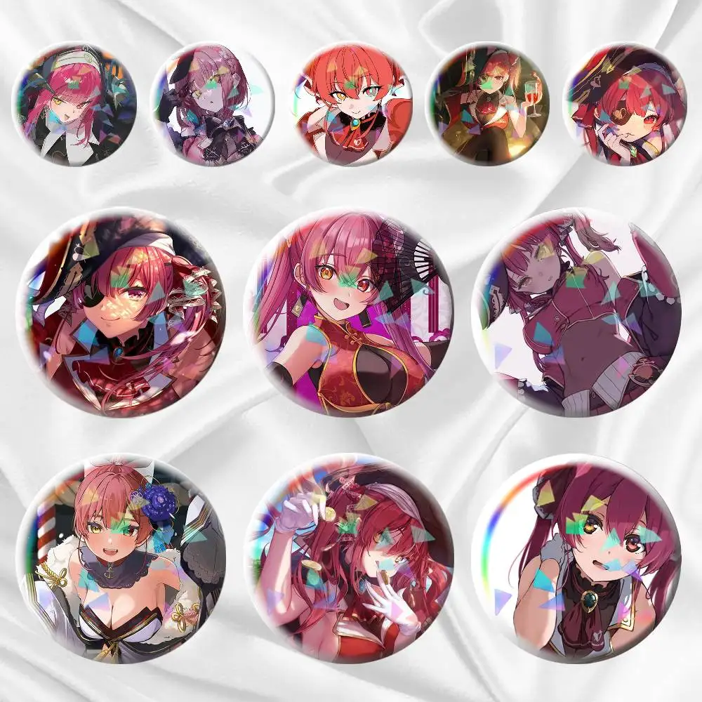 

Housyou marine Hololive VTuber 75mm 44mm 25mm Accessories Toys Badge Brooch Backpack Hat Pins