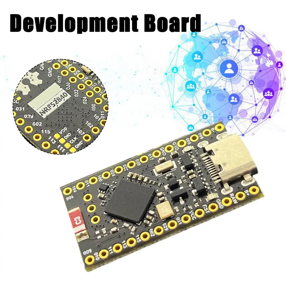 Supermini NRF52840 Development Board Compatible With Nice!Nano V2.0 Bluetooth Charging Management