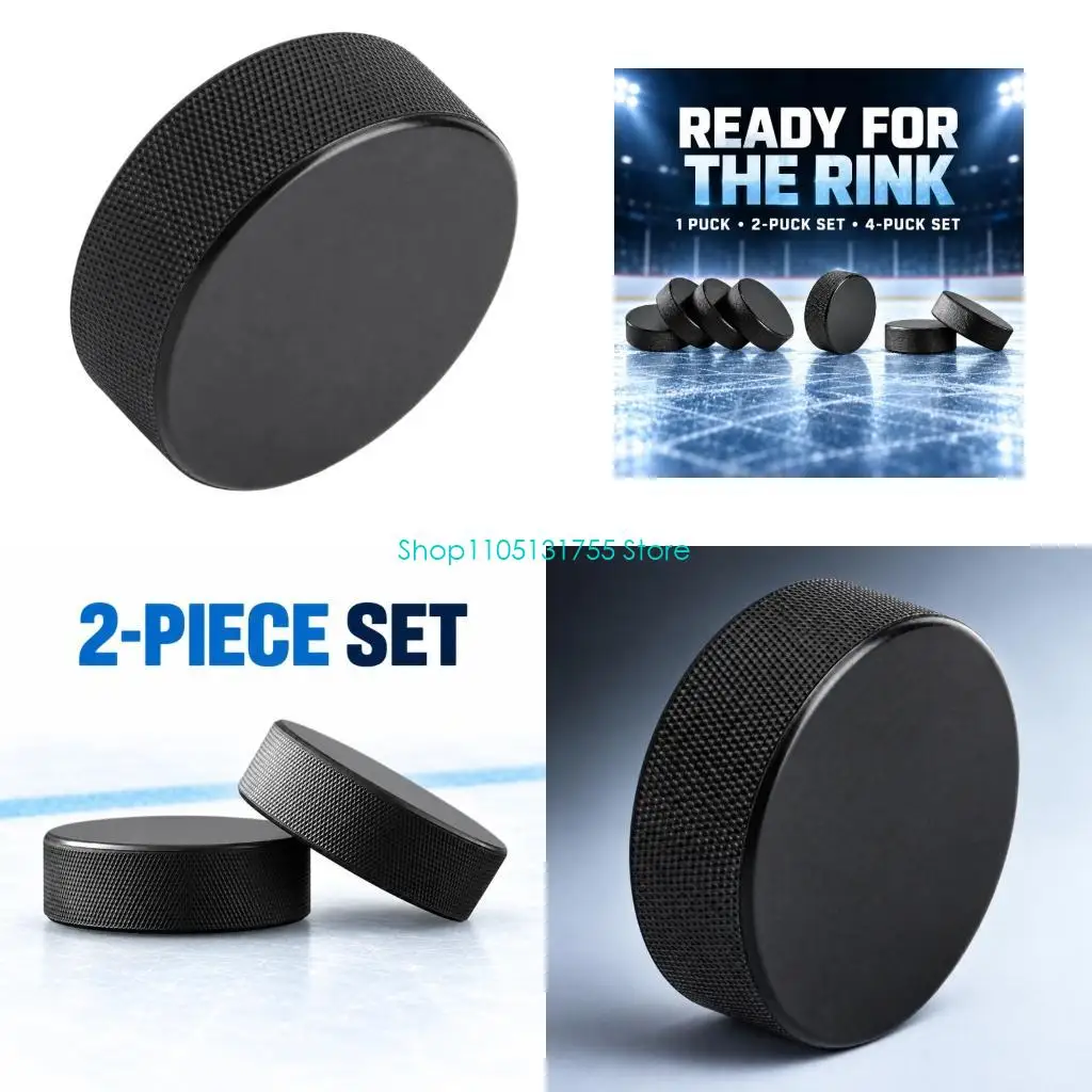 K0EF Flat-Surfaces Ice Hockey Puck with Curved Edges for Training Drills