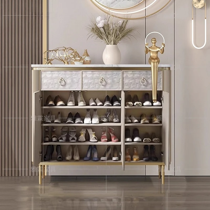 خزانة أحذية ذات لوحة صخرية إسكندنافية لقاعة المدخل، تصميم أنيق فاخر، خزائن غرفة المعيشة، حديثة وبسيطة، أرماريوس بارا صالون