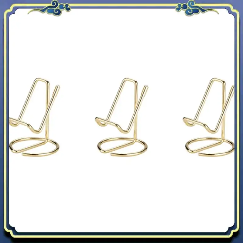 Portable 3X Business Card Holder For Desk, Metal Business Card Display Holder Stand, Office Desktop Name Card Holder (Gold)