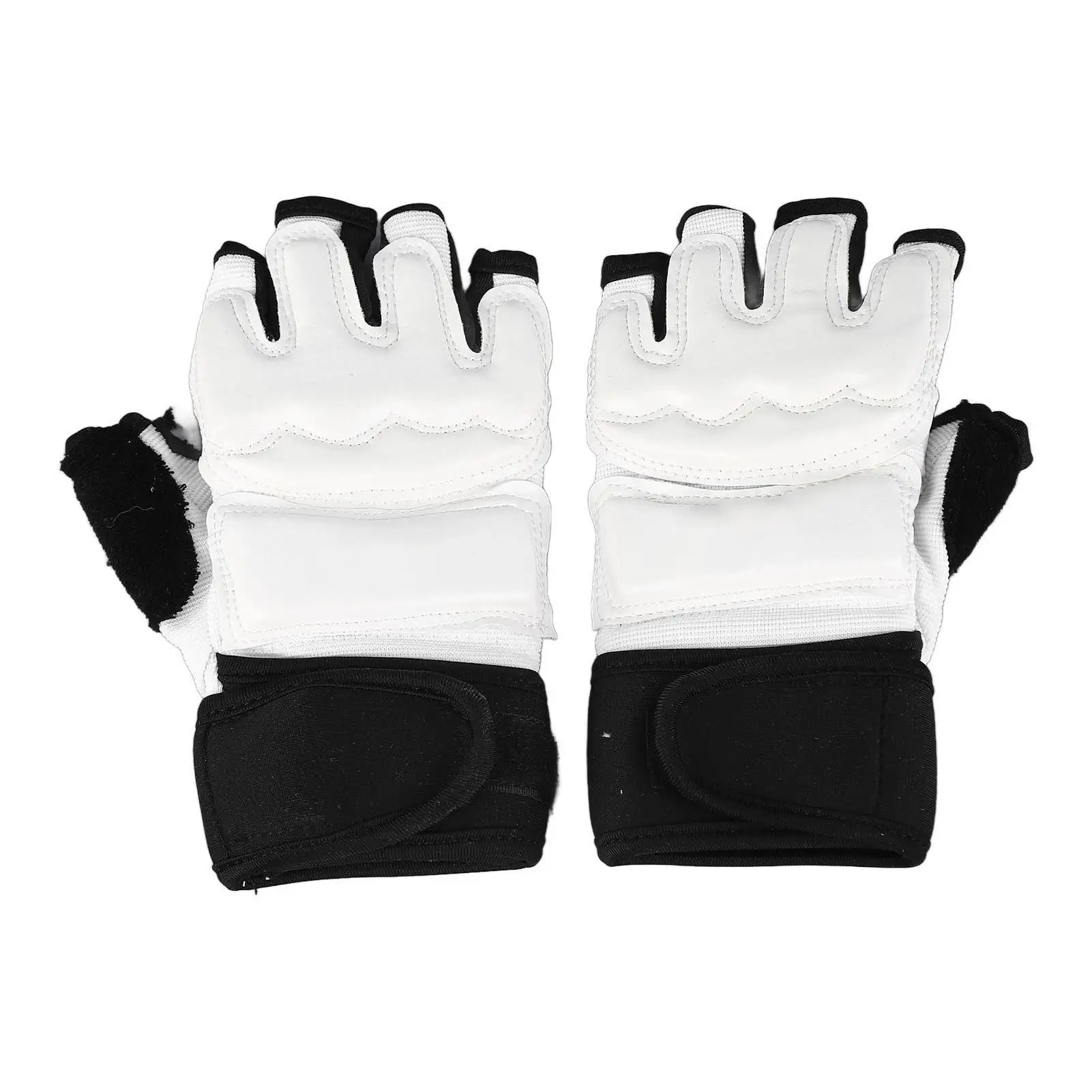 

Taekwondo Kickboxing Gloves Breathable Wear Resistant Fingerless Training Gear with Shock Absorption for Comfort
