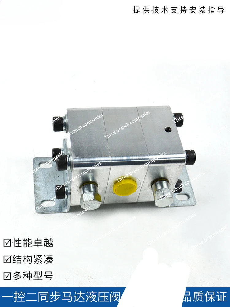 One control two synchronous motor hydraulic multi-way valve