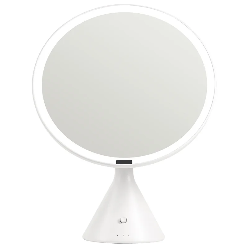 

HXL Large round Mirror Desktop with Light Smart High Definition Vanity Mirror Desktop Fill Light LED Beauty Makeup