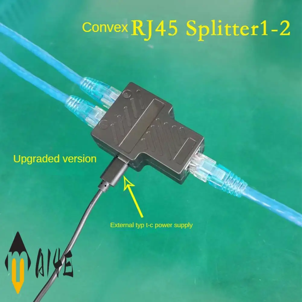 Divisor Ethernet 100Mbps RJ45 conector de extensión de red 1 a 2 adaptador Ethernet extensor de Cable de red de Internet