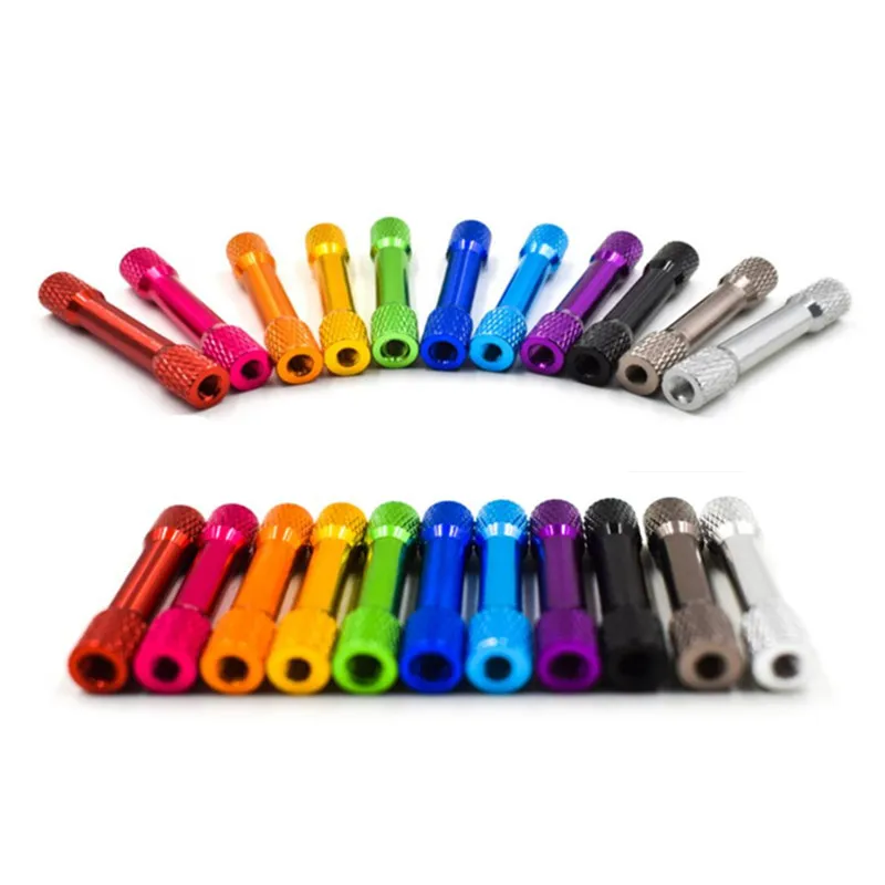 10pcs M3 Aluminum Spacer M3*15/20/25/28/30/35 Double head Knurled Aluminum alloy standoff spacer Pillar for RC Multicolor