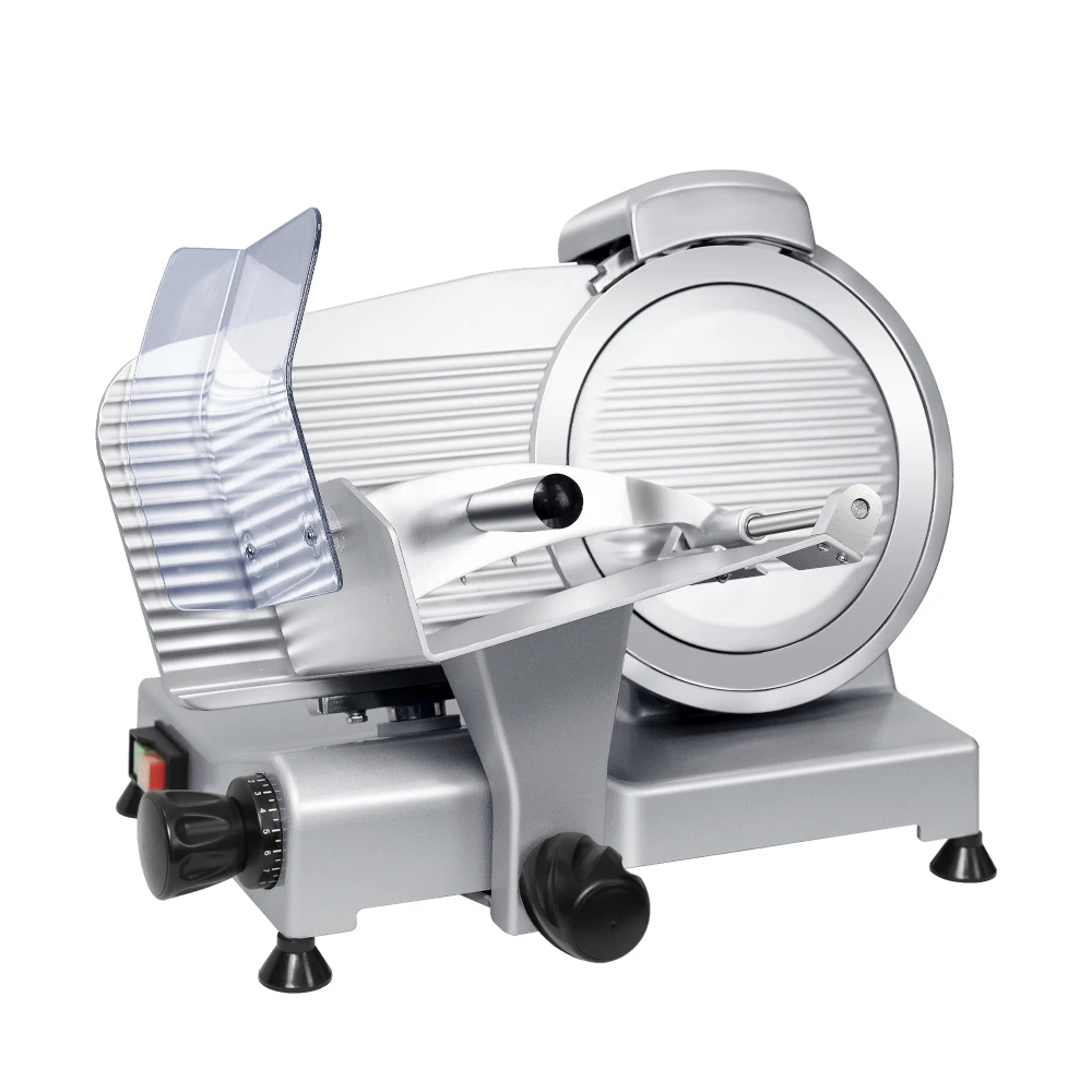 

10" Commercial Meat Slicer, 340W, Electric Deli Slicer with Adjustable Thickness, Stainless Steel Blade, Built-in Sharpener,