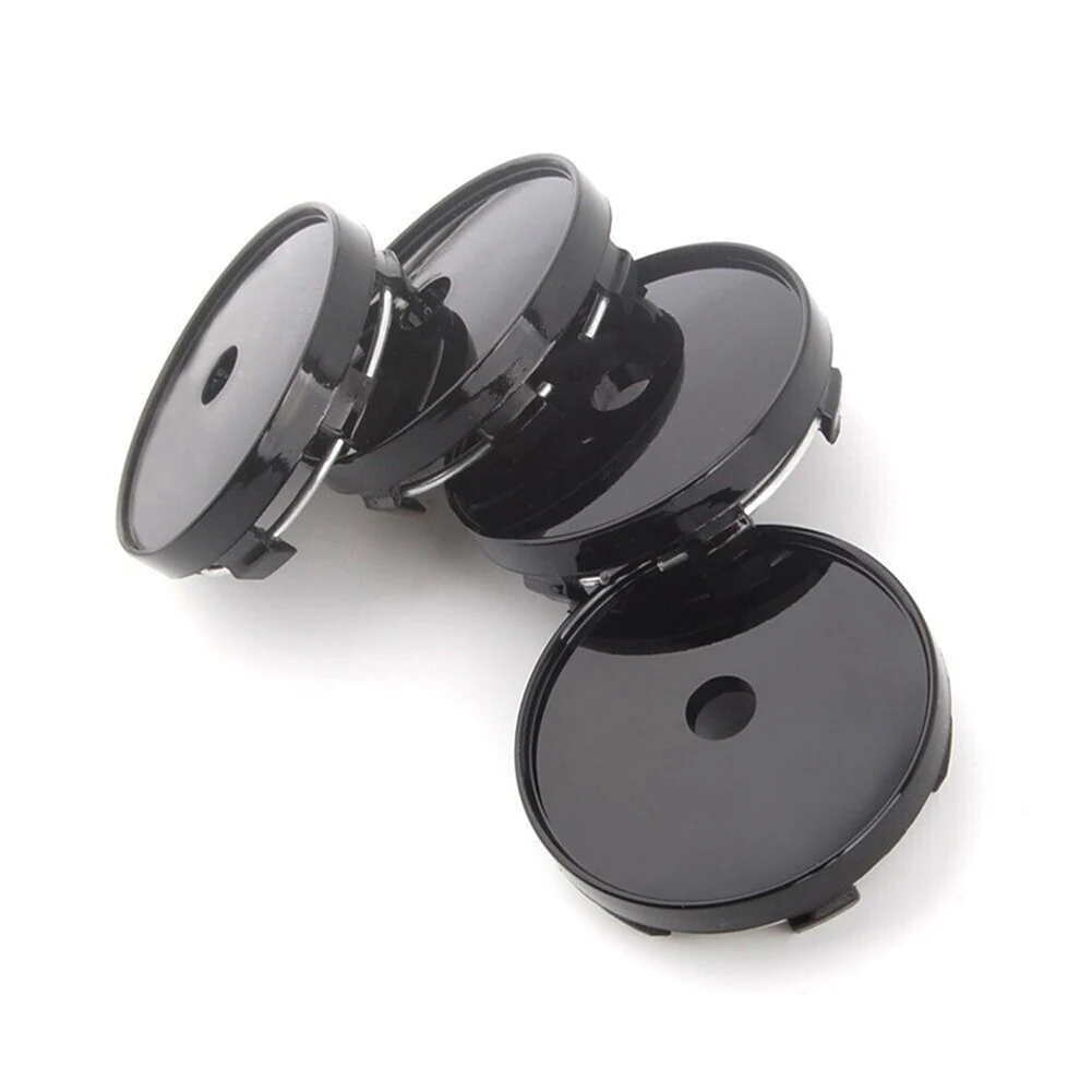 4pcs Black  Wheel Hubs  Center Hub  Cap  60mm Wheel  Rim Hub  Cover Electroplated Snap-On Hub Cap Car Accessories