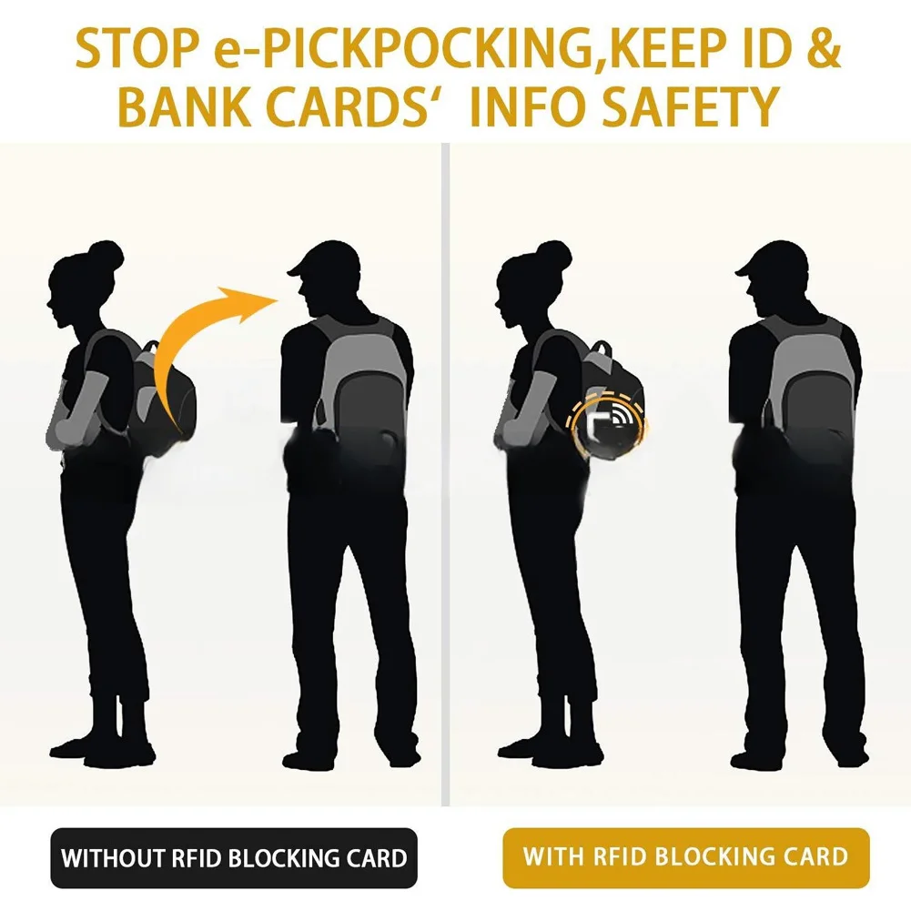 5Pcs RFID Blocking Card One Card Protects Entire Wallet NFC Debit Credit Card Passport Protector RFID Card Blocker