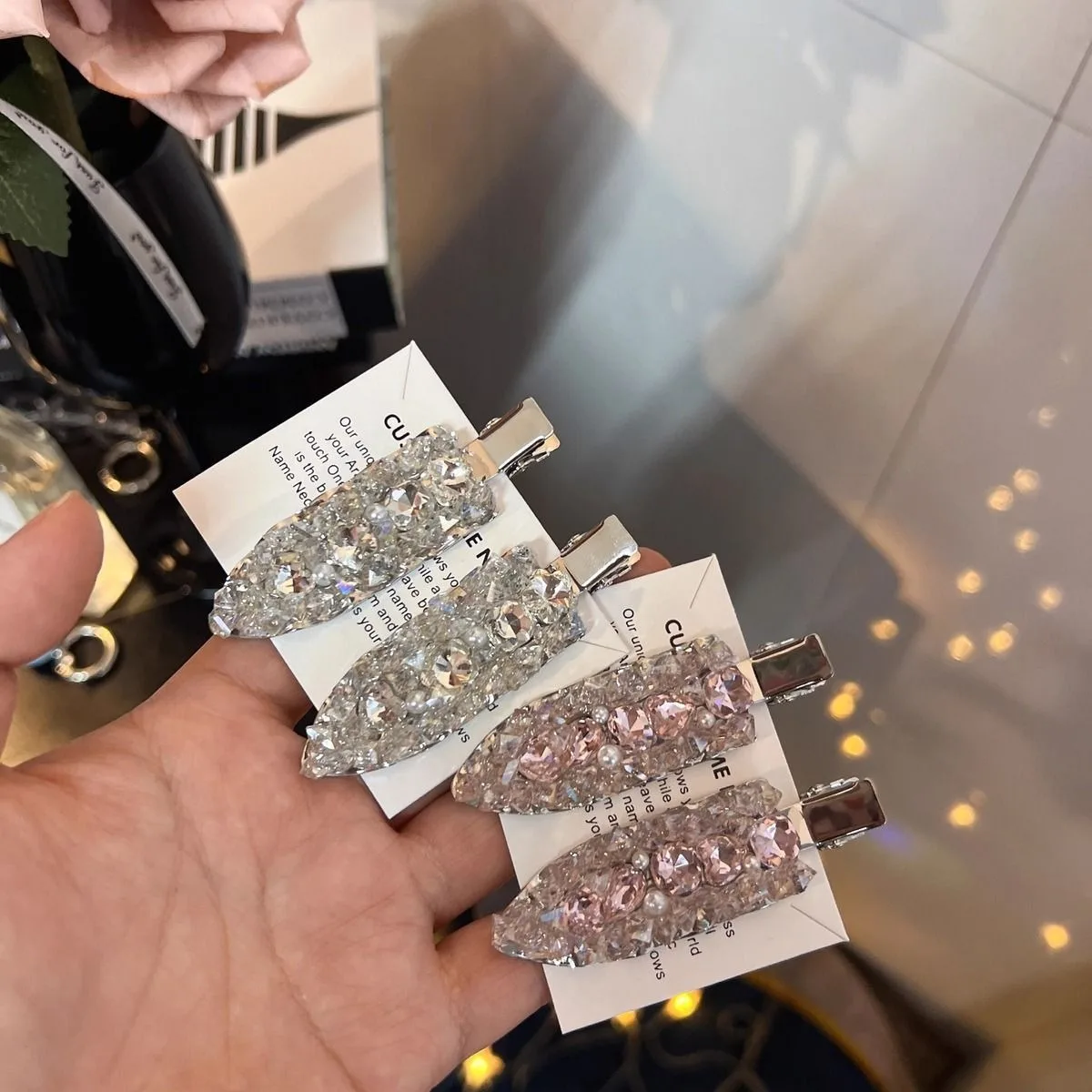 

2026 Korea Cute Shiny Rhinestone Hairpins Women Girls Hair Clips Pins Barrettes Accessories Hairclip Headwear Headdress Ornament