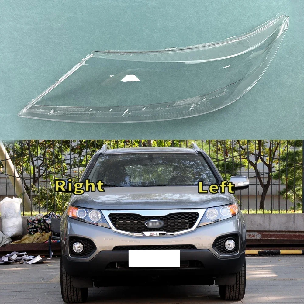 

For Kia Sorento 2009~2012 Front Headlight Cover Transparent Lamp Shade Headlamp Shell Lens Plexiglass Replace Original Lampshade