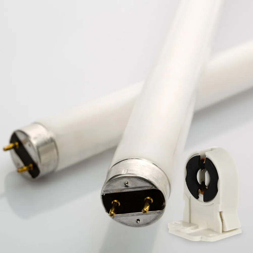 

30Pcs Lamp Holder Socket Fluorescent Light Bracket Non Shunted ABS Lamp Base for LED Replacement and Stable
