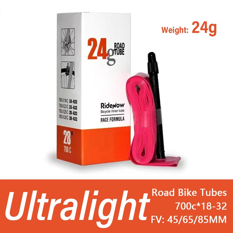 

Сверхлегкая дорожная велосипедная камера Ridenow, длина воздушного сопла 45 мм, сверхлегкая велосипедная камера 24 г