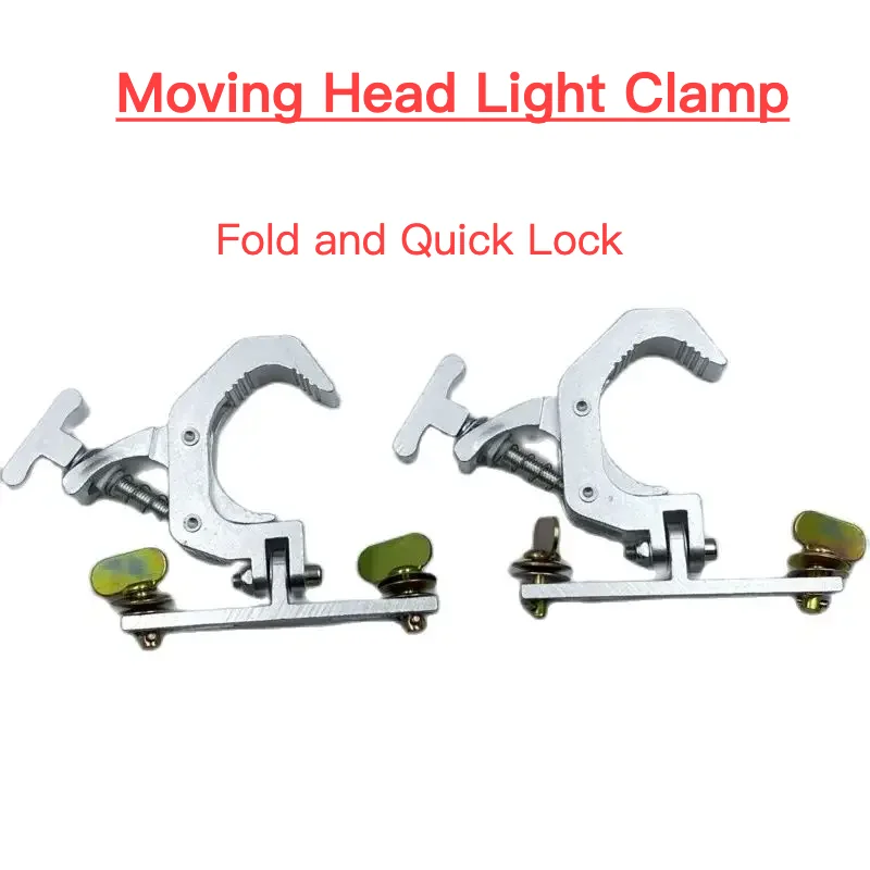 

2Pcs Moving Head Light Fold Clamp Aluminum Truss 42-61mm Tube Hook Fast Lock Clamps For Mobile Stage DJ Beam LED 230W 7R/200W 5R