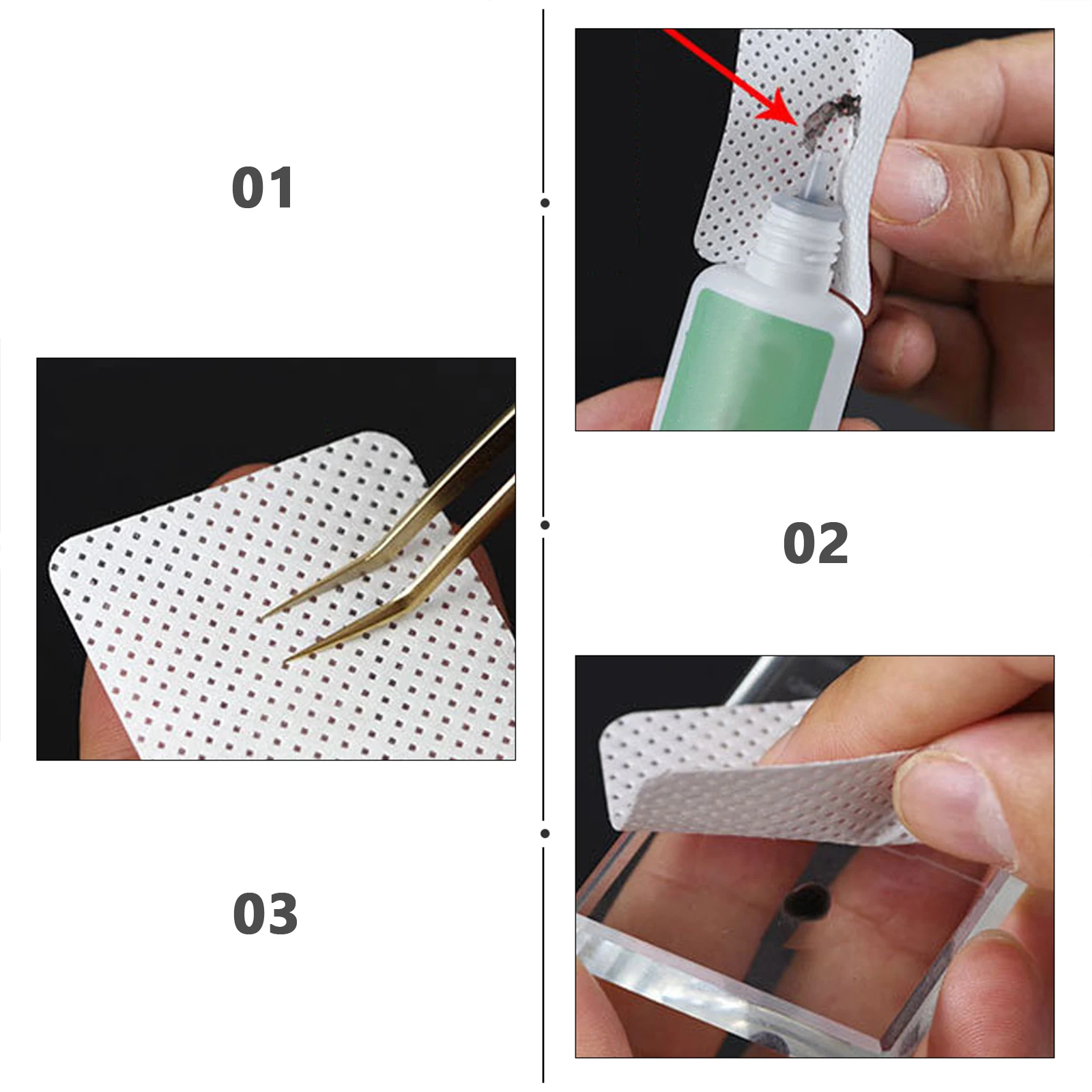 

540 Pcs Pads Removal Pads for Eyelash Glue Removal Disposable Nail Polish Remover Facial Makeup Skin Use