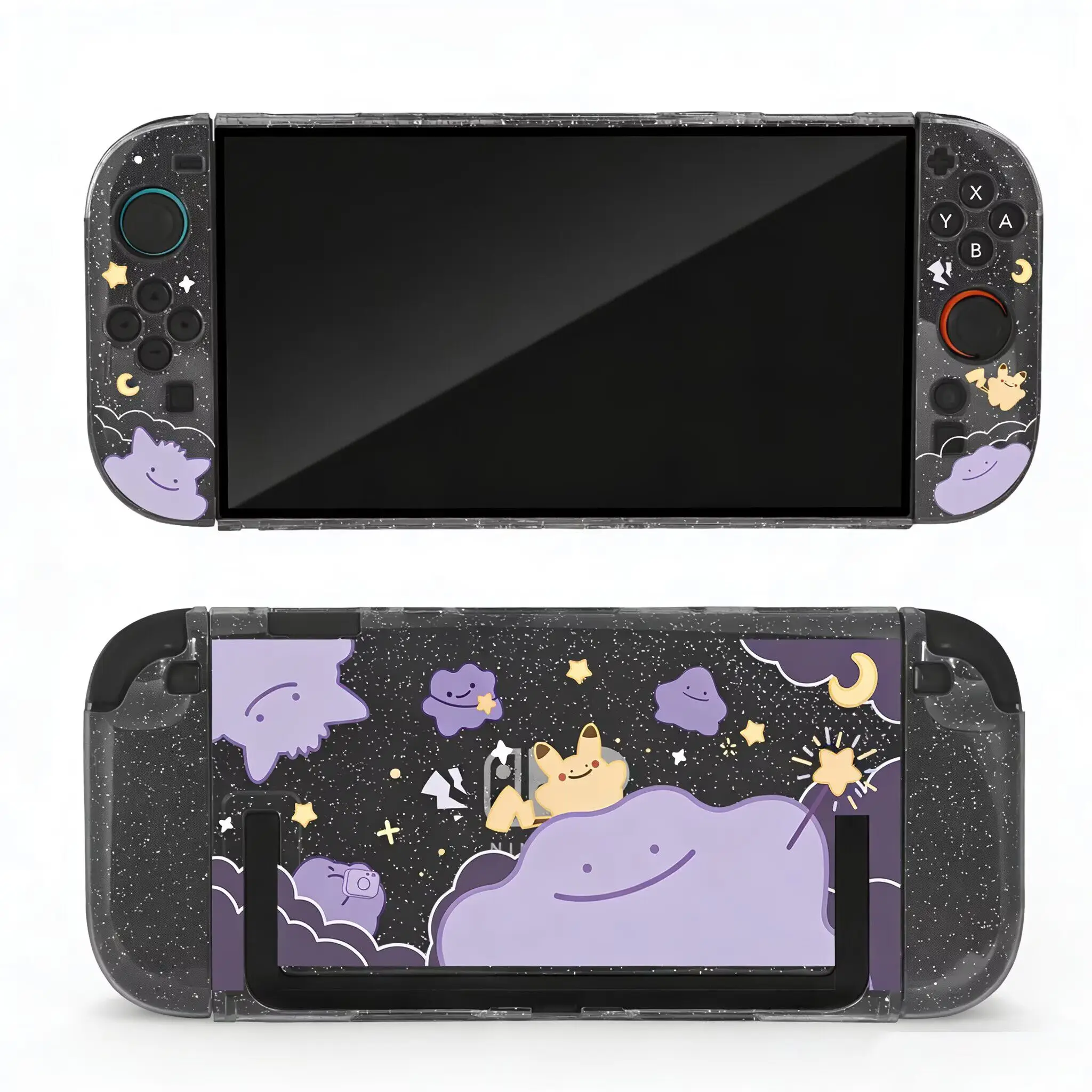 Pokemon Switch 2 Split beschermhoes Ditto Pikachu patroonhoes voor NS2 gameconsole Anti-kras gamingaccessoires