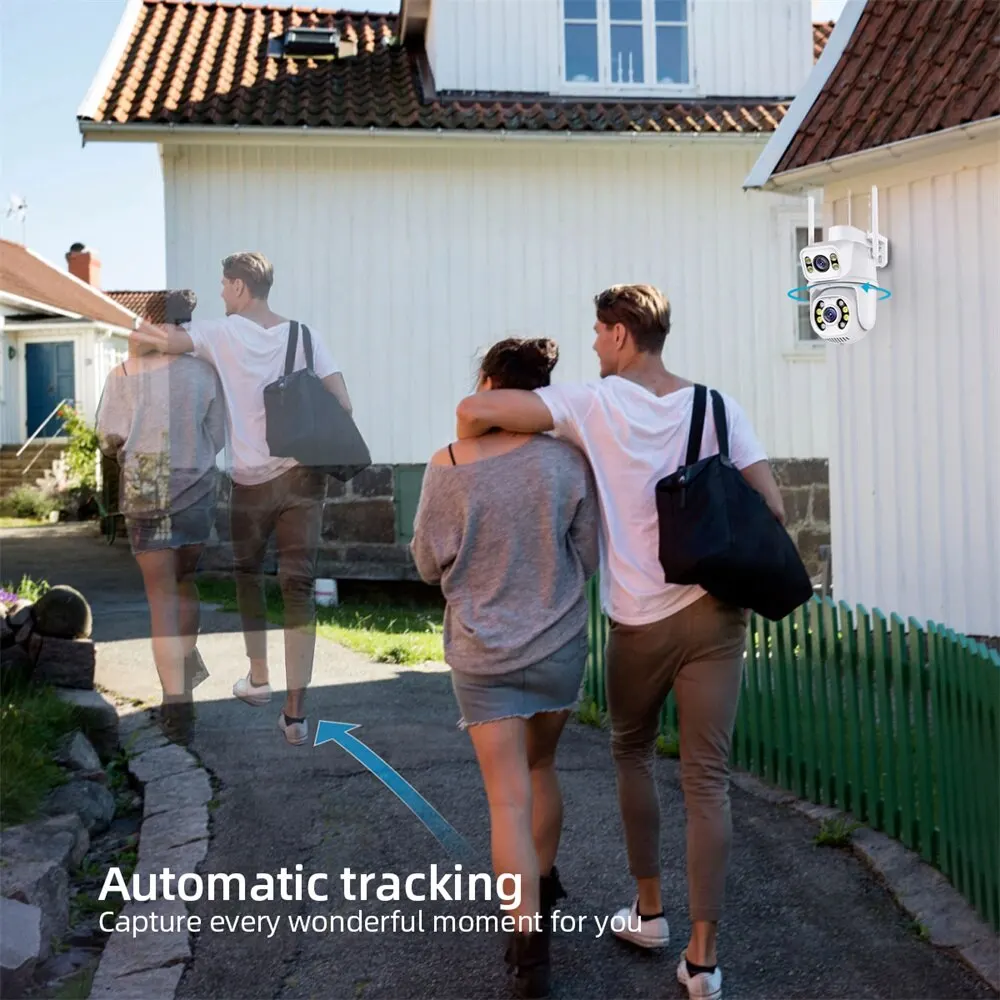 6MP 4K Wifi Camera PTZ Dual Lens Dual Screen Security Protection Surveillance Camera Ai Human Detect Auto Tracking PIX-LINK A28