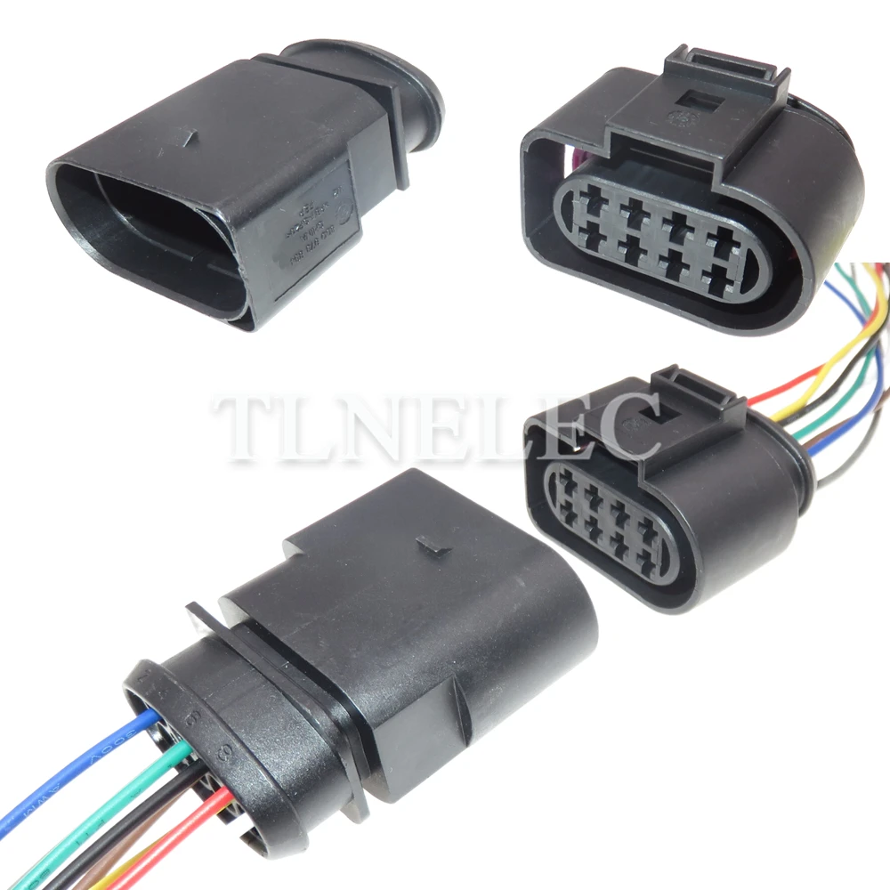 8 Pin Way Automobile Taillight Sealed Socket with Wires Car Male Female Wiring Harness Connectors 8D0973834 8D0973734