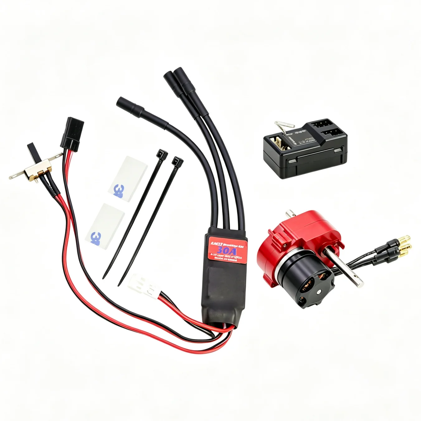 Metal Gearbox Transmission with Outrunner Brushless Motor 3000KV AM32 30A ESC 2CH Receiver for 1/12 MN82 MN99S MN168 MN78 RC Car