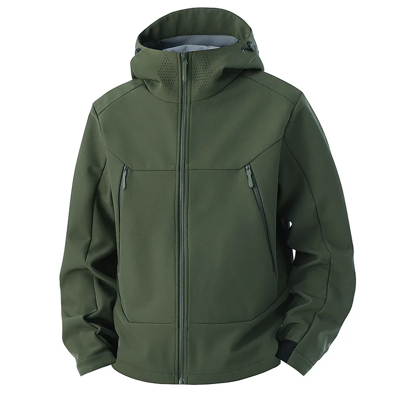 Mens Softshell Jacket Windproof Waterproof Outdoor Sports Casual Trendy Versatile Lightweight Travel Coat