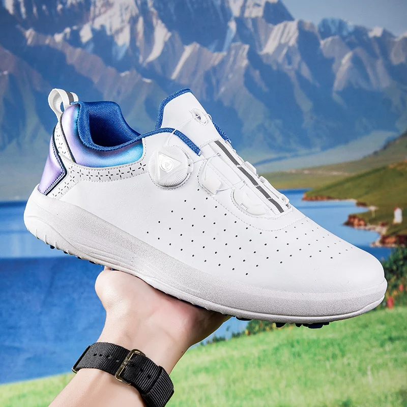 

Golf casual shoes unisex four season new fashion rotating button anti slip wear-resistant breathable comfortable sports shoes
