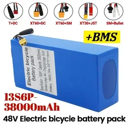 100%New Original 48V 38ah 13s6p Lithium Battery Pack 48v 38000mAh 2000W Citycoco Motorized Scooter Batteries Built in 50A BMS