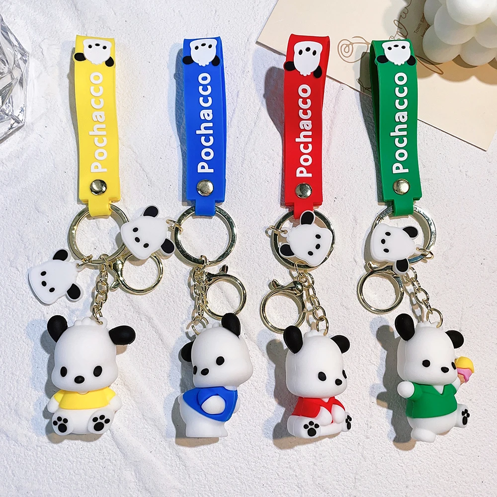 Cute Sanrio Pacha Dog Backpack Three Dimensional Figure Car Key Chain Pendant Hanging Ornaments