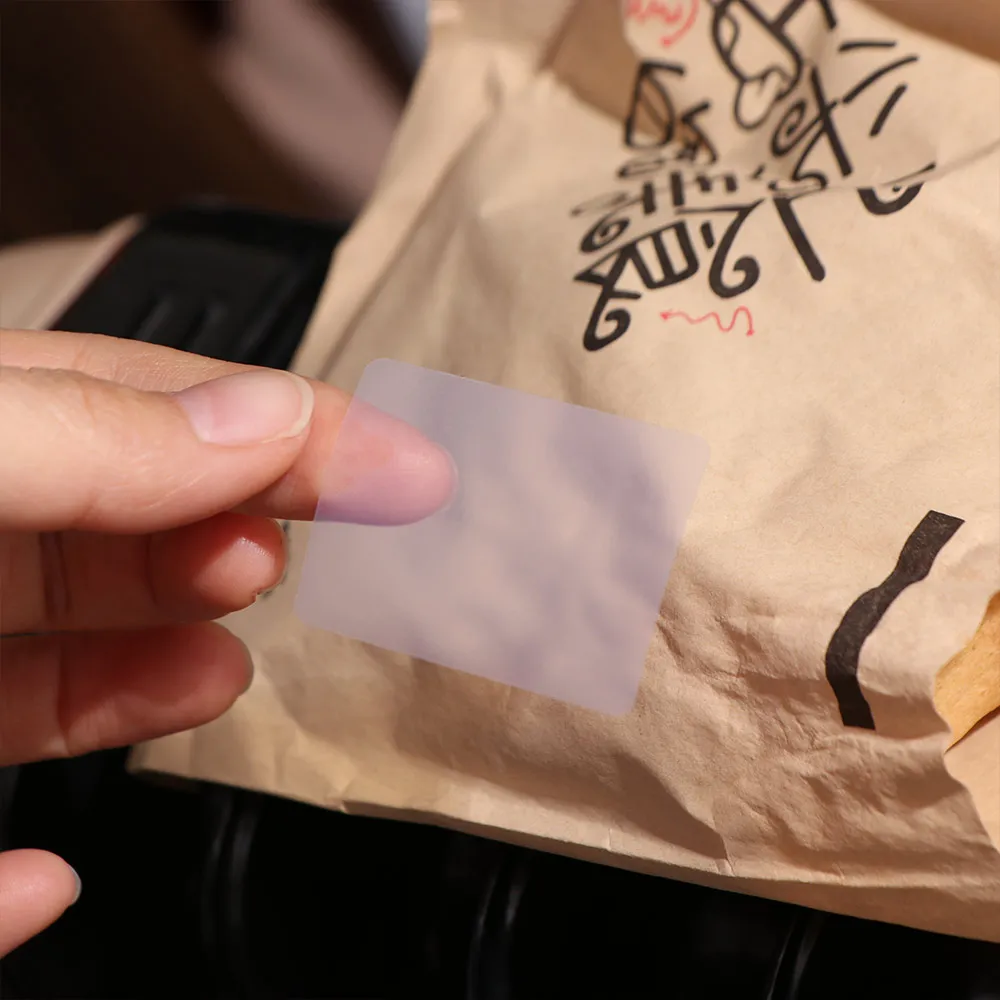 230Pcs Transparent Blank Label Sticker Square/Round Waterproof Self-Adhesive Label Removable DIY Thermal Printing Paper