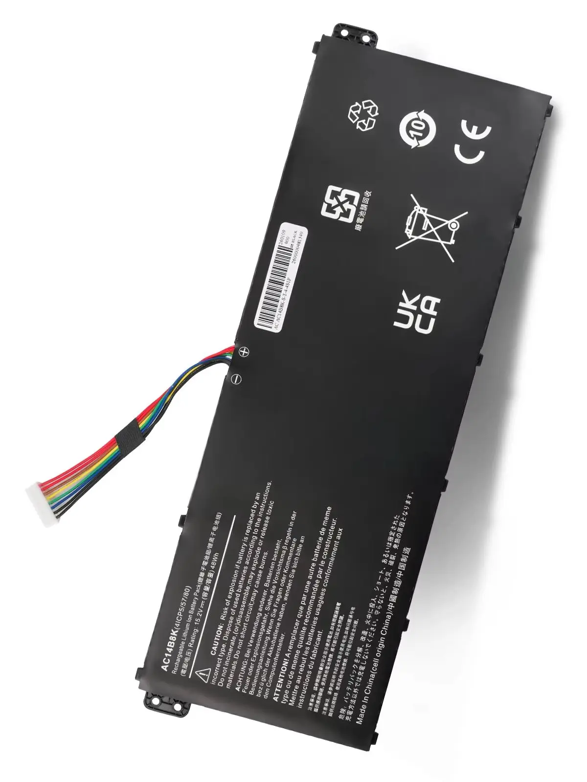 15,2V 48Wh AC14B8K Akku für Acer Nitro 5 AN515 AN515-52 AN515-53 Aspire R3-131T ES1-111 V3-111 AC14B3K AC14B7K AP14B8K AC14B1