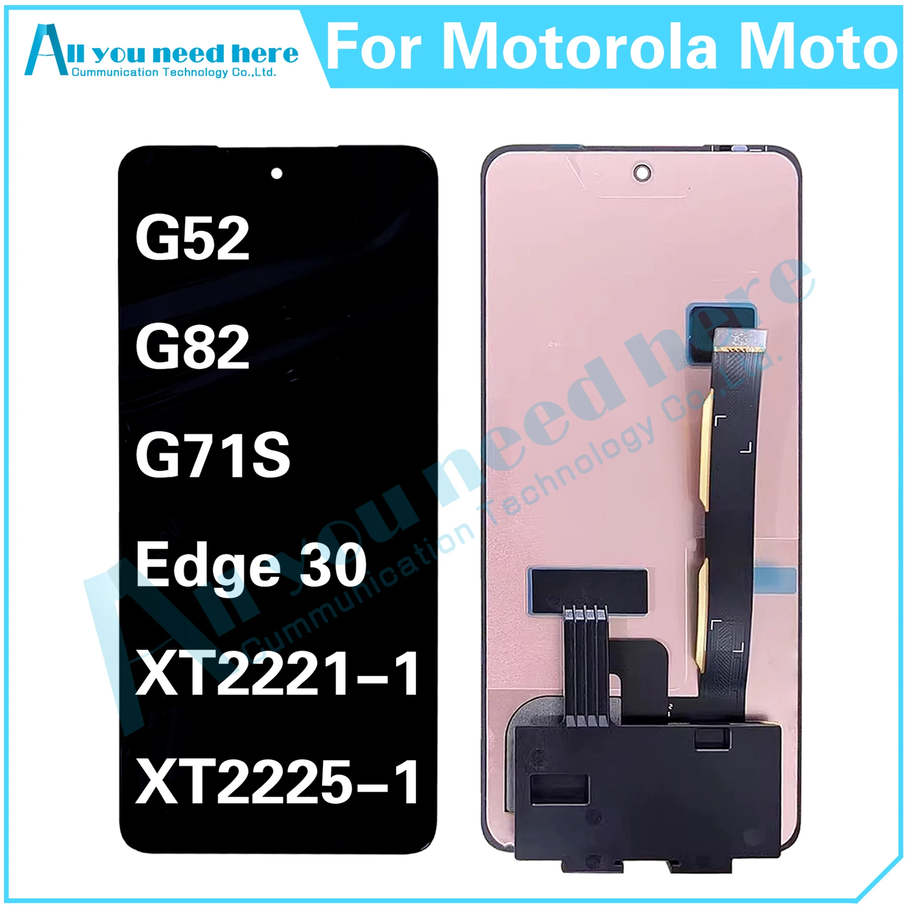 

For Motorola Moto Edge 30 G52 G82 G71S XT2221-1 XT2225-1 LCD Display Touch Screen Digitizer Assembly Repair Parts Replacement