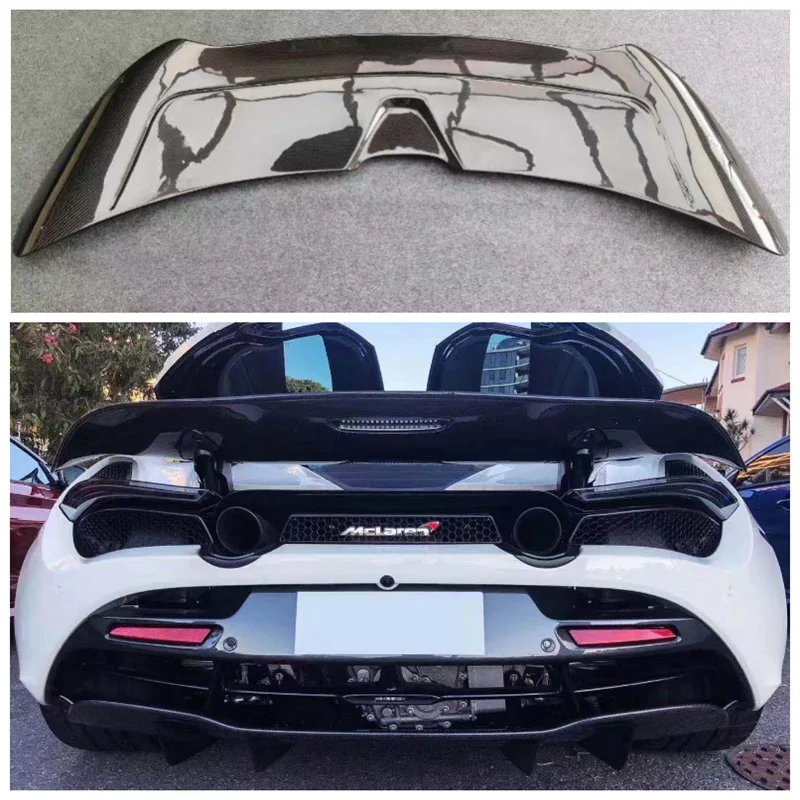 

Fits For McLaren 720S 2017 2018 2019 2020 Real Carbon Fiber Car Rear Trunk Lip Spoiler Splitter Wing