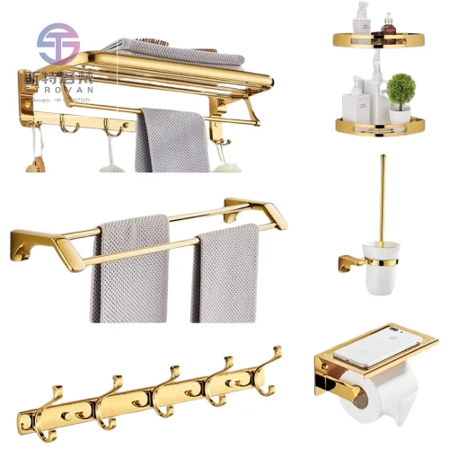 

SUS 304 Stainless Steel Bath Towel Rack Set Bathroom Towel Toilet Wall Hanging Bathroom Pendant Towel Rack Bathroom Hardware