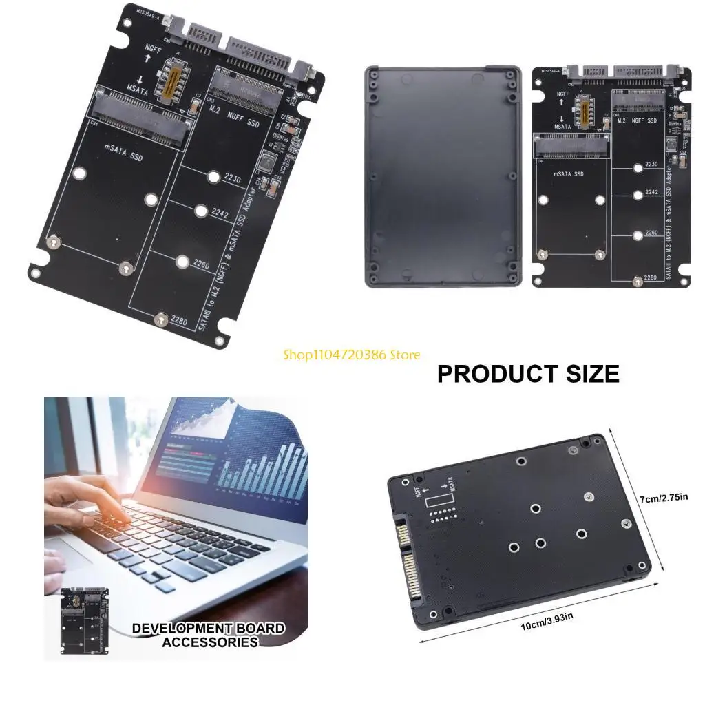 

Адаптер K0EA M.2 NGFF/MSATA — SATA3 SSD, двойной вход для совместимости с обновлением ноутбука/настольного компьютера и