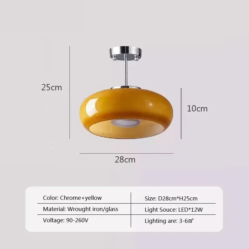 Bauhaus gele kroonluchters Mid Century messing glazen plafondlamp woonkamer slaapkamer eetkamer Franse gang balkon licht