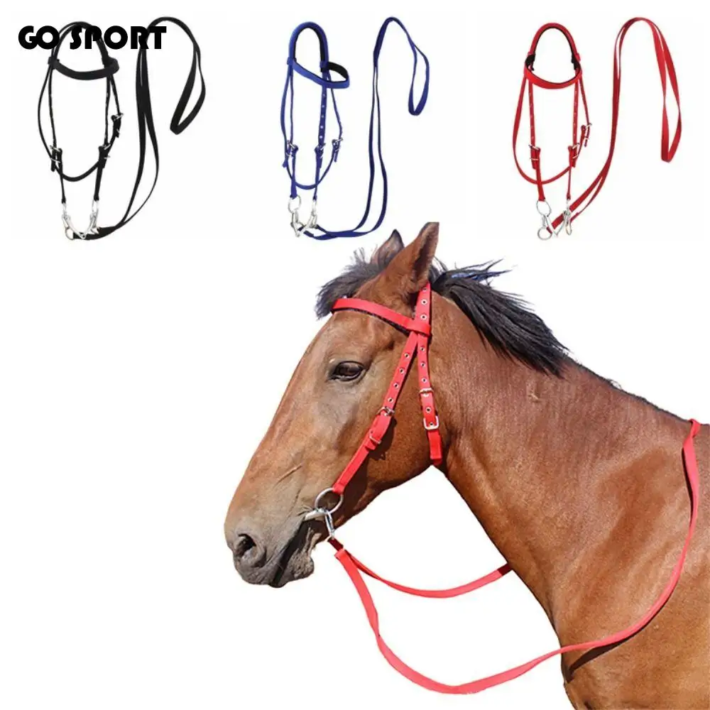 

Thickened Horse Halters Adjustable Strap Comfortable Horse Neck Stretcher Heavy Duty Three Colors Horse Bridle Training Rope