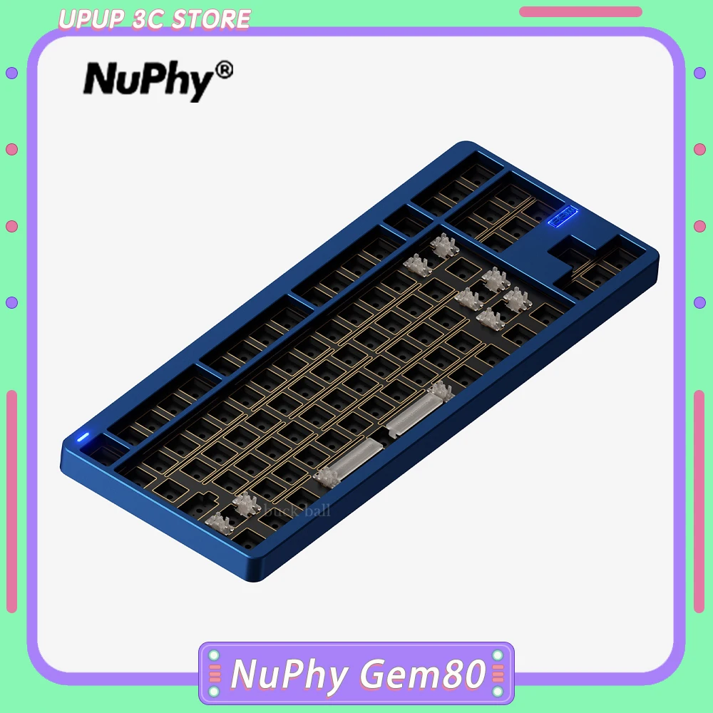 

NuPhy Gem80 Mechanical Keyboard Kits Aluminium Alloy Hot Swap Wired Gaming Keyboard Ergonomics Hot Swap Pc Gamer Accessory