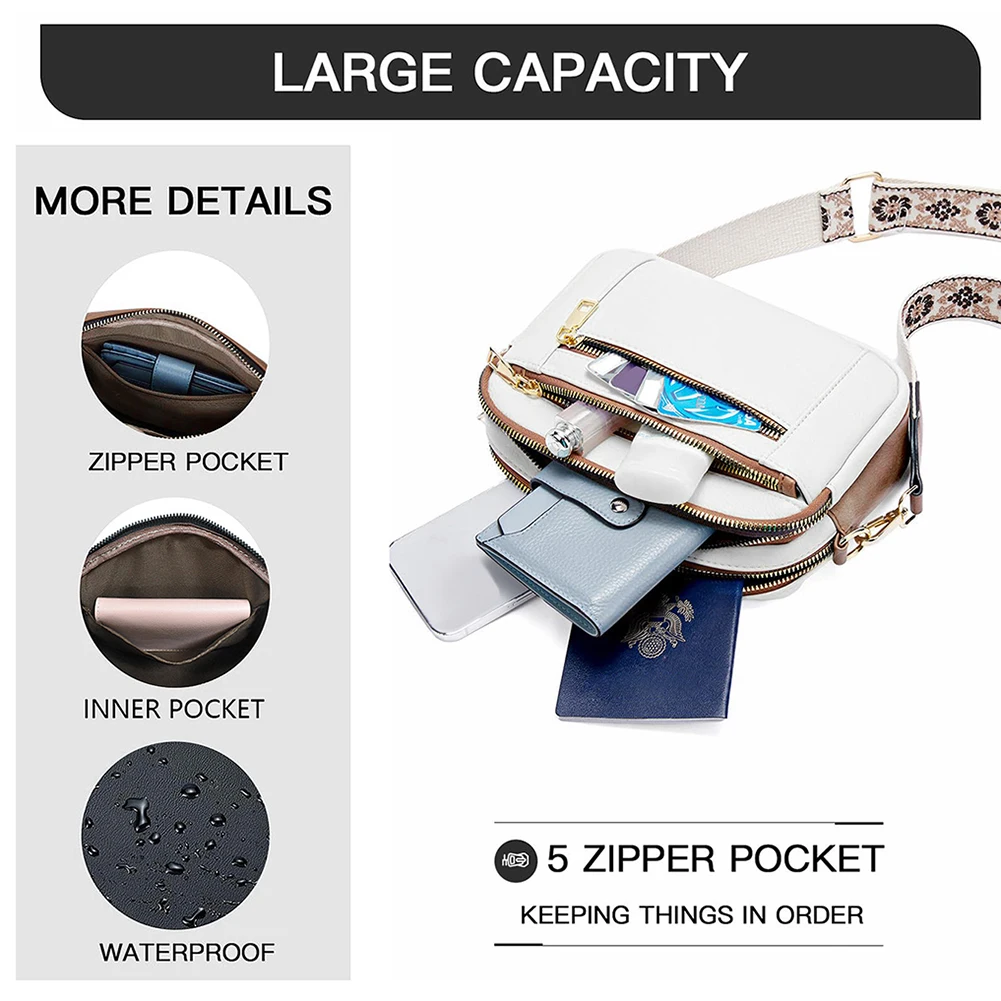 Bolsa tiracolo feminina pequena e elegante, quadrada, de couro sintético, com alça larga, casual, para lazer, para o dia a dia, namoro