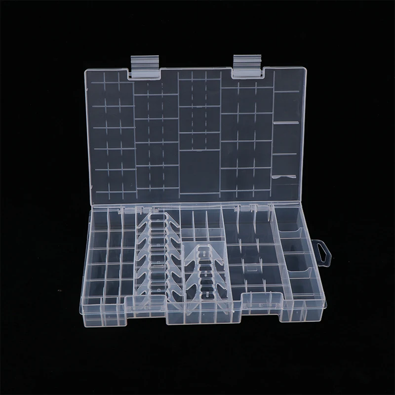 AA 40x AAA Hard Plastic Anti Impact Wear Resistant Storage Box Battery Case Practical Organizer Clear Inner Compartment Holder