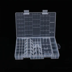 AA 40x AAA Hard Plastic Anti Impact Wear Resistant Storage Box Battery Case Practical Organizer Clear Inner Compartment Holder